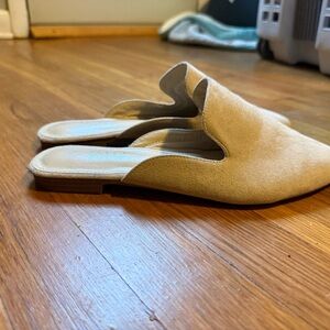Chic Beige Suede Mules for Women